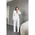 PREMIUM KUŞAKLI BLAZER&PANTOLON TAKIM BEYAZ 