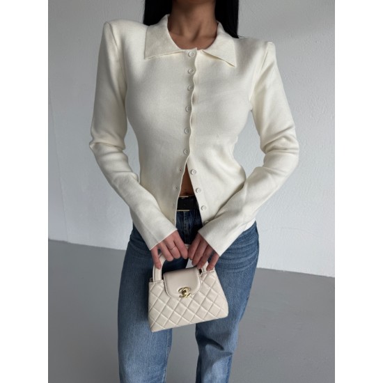 PREMIUM VATKALI MİNİMAL HIRKA EKRU