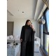 SATEN PELERİN TAKIM SİYAH