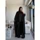 SATEN PELERİN TAKIM SİYAH