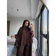 SATEN PELERİN TAKIM KAHVE