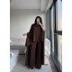 SATEN PELERİN TAKIM KAHVE