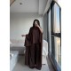 SATEN PELERİN TAKIM KAHVE