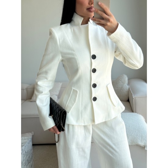 PREMIUM KETEN BEL OTURTMALI BLAZER TAKIM