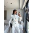 PREMIUM KETEN BEL OTURTMALI BLAZER TAKIM