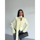PREMIUM FULARLI VATKALI BLAZER LEMON