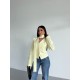 PREMIUM FULARLI VATKALI BLAZER LEMON