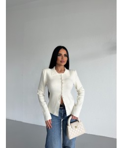 PREMIUM VATKALI MİNİMAL HIRKA EKRU