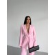 PREMIUM KUŞAKLI BLAZER&PANTOLON TAKIM PEMBE