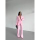 PREMIUM KUŞAKLI BLAZER&PANTOLON TAKIM PEMBE