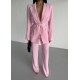 PREMIUM KUŞAKLI BLAZER&PANTOLON TAKIM PEMBE