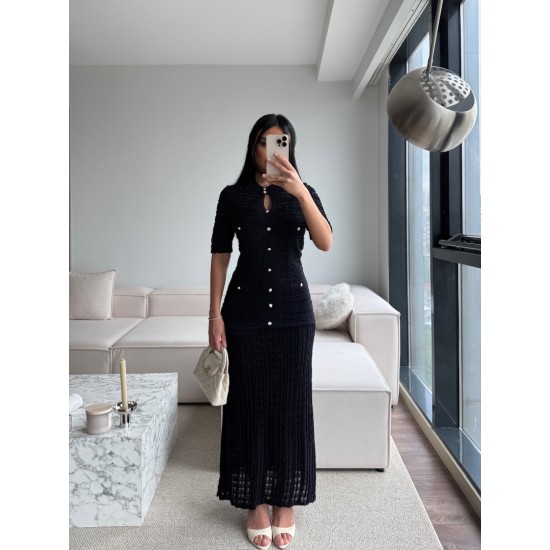 SİMLİ İNCE TRİKO MARKA MODEL ELBİSE LACİ