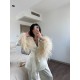 LUXURY 2-PİECES FURRY SET PEARL