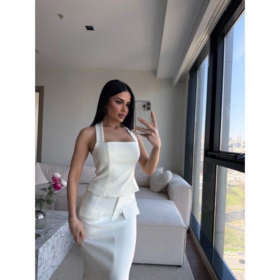 Ecru Midi İkili set 