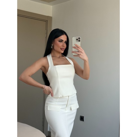 Ecru Midi İkili set 