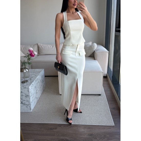 Ecru Midi İkili set 